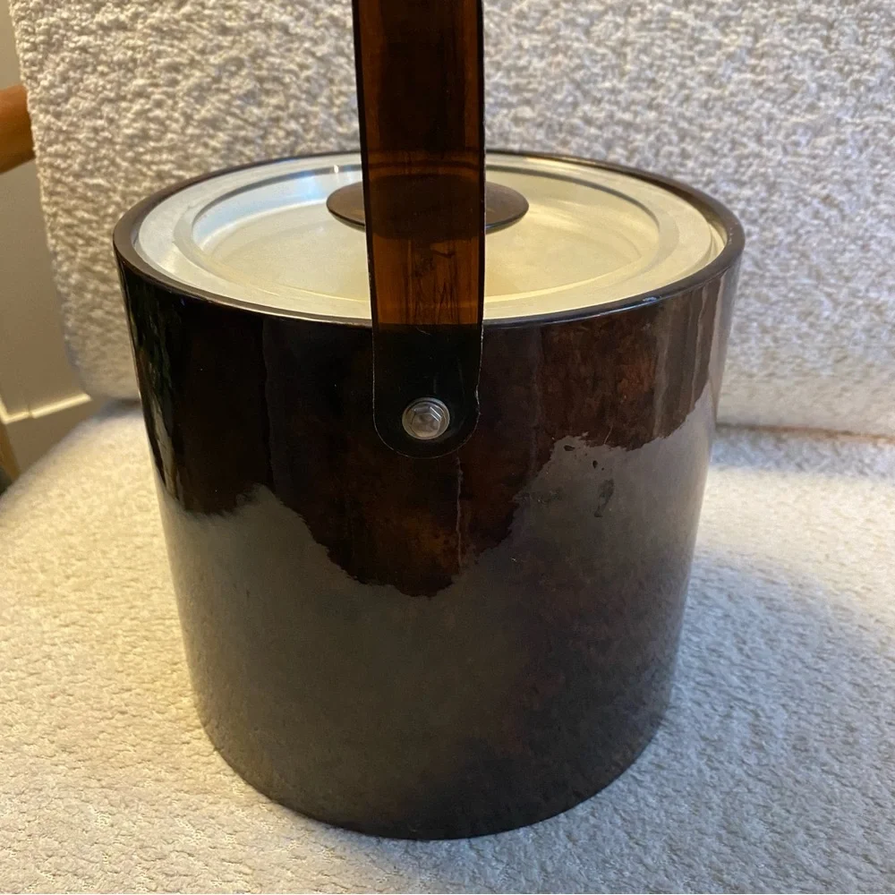 Vintage Georges Briard Mid-Century Modern Tortoise Shell Ice Bucket